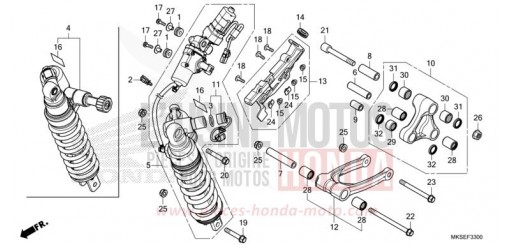 KISSEN, HINTEN CRF1100D4M de 2021